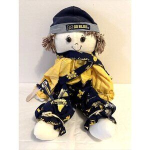 Vintage Michigan Wolverines Football Go Blue Fan Doll Shelf Sitter 12"-23" RARE